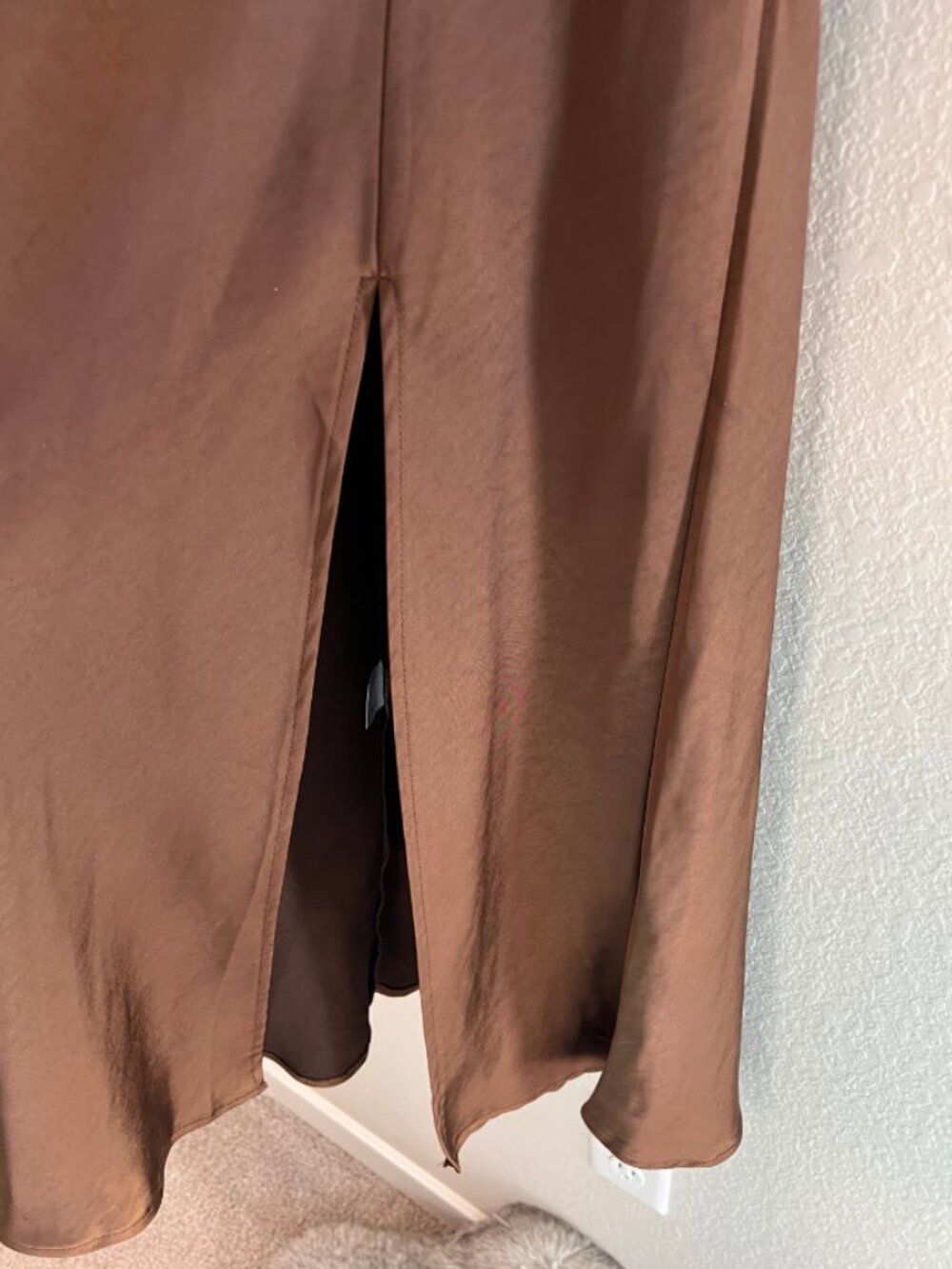 Hello Molly Brown Satin Midi Dress Cowl Neck Open Back Women's US 8 - Picture 3 of 4